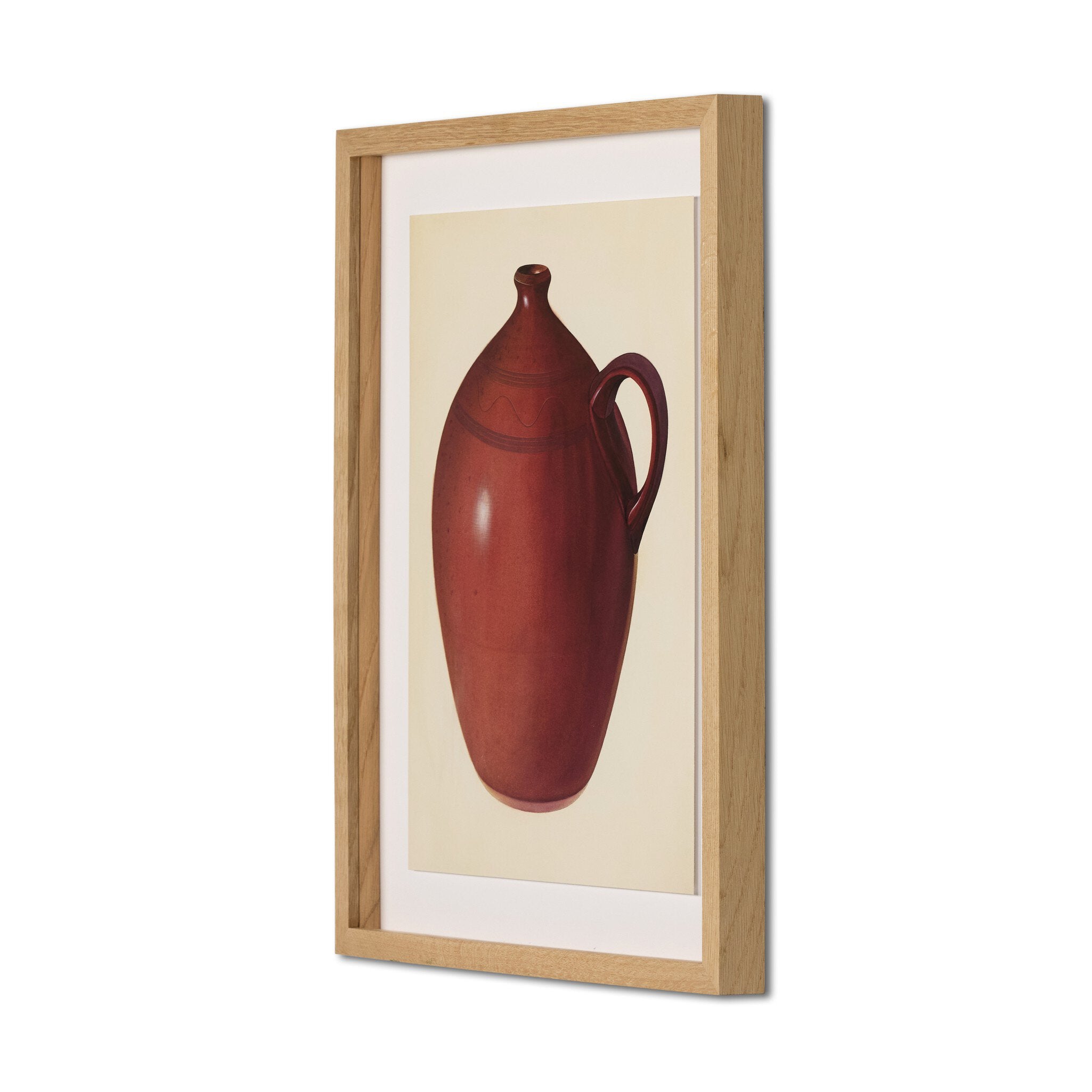 Economy Redware Jug by Edward White - Vertical Grain 1.5 White Oak | 18" x 15.5"