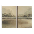 Reflections Diptych by Lauren Fuhr - Walnut Floater | 55" x 40"