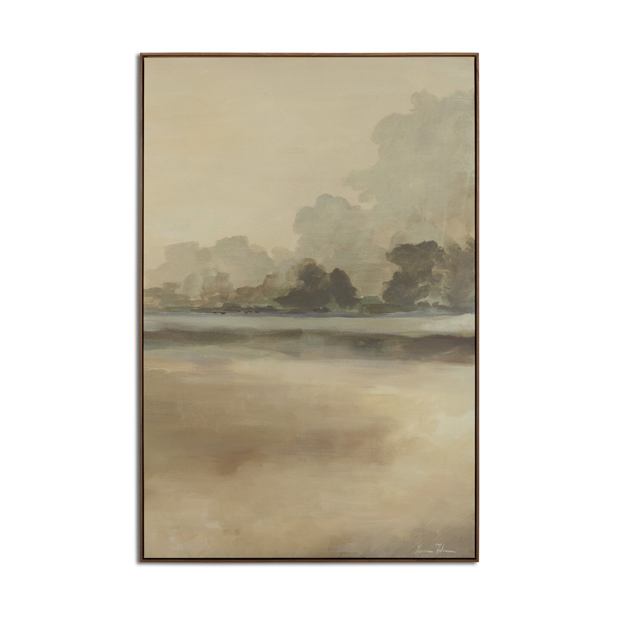 Reflections Diptych by Lauren Fuhr - Walnut Floater | 96" x 72"