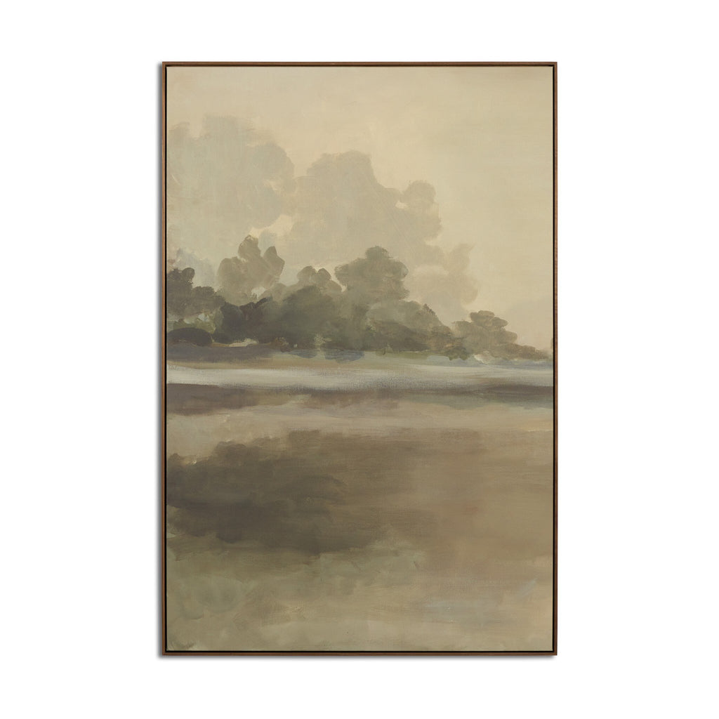 Reflections Diptych by Lauren Fuhr - Walnut Floater | 55" x 40"