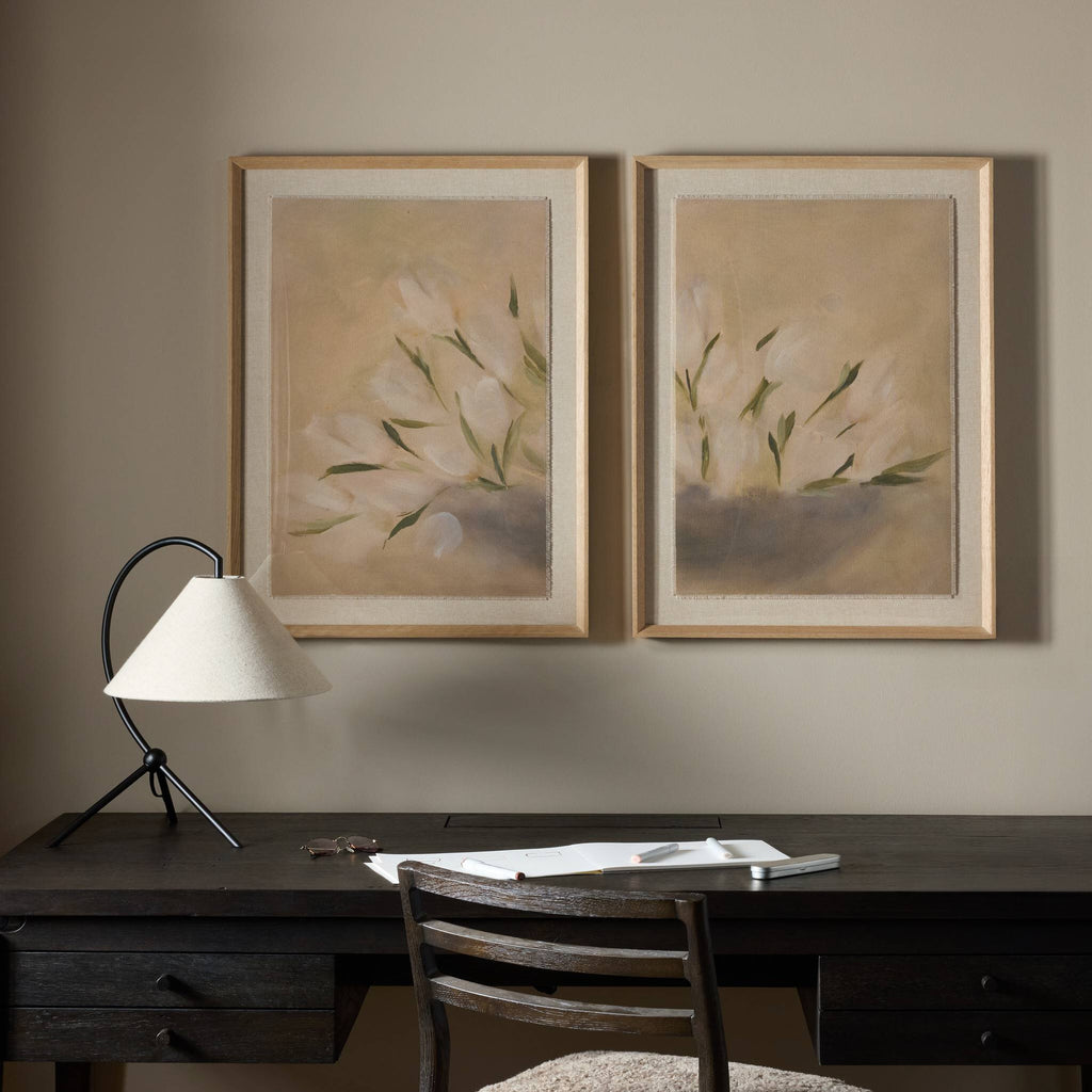 Bowl Of Tulips Diptych by Jess Engle - RoofTop 1.5 Vertical Grain White Oak | 48" x 32"