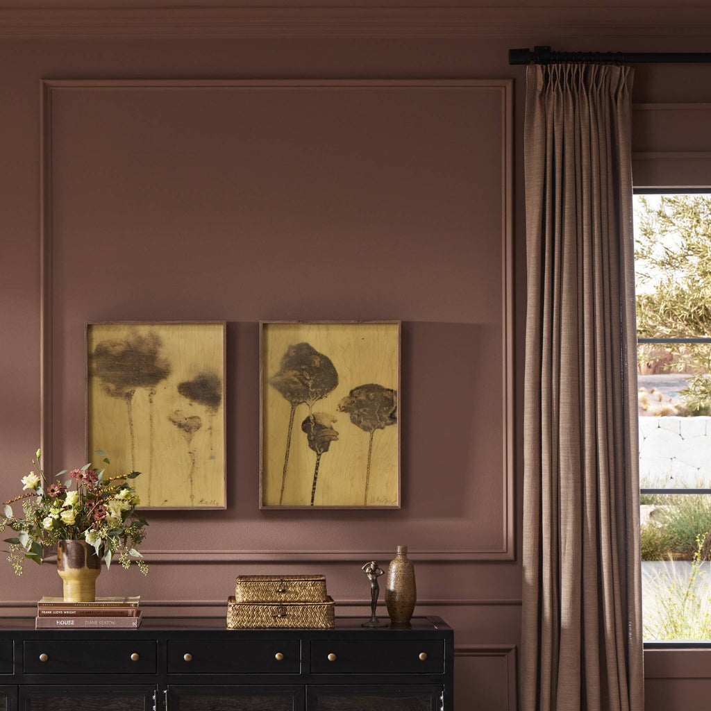 Lutare Diptych by Kelly Rogers - Rustic Walnut Floater | 36" x 24"