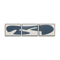 Organic Curves 3 Triptych by FH Art Studio - Rustic Walnut Floater | 120" x 30"