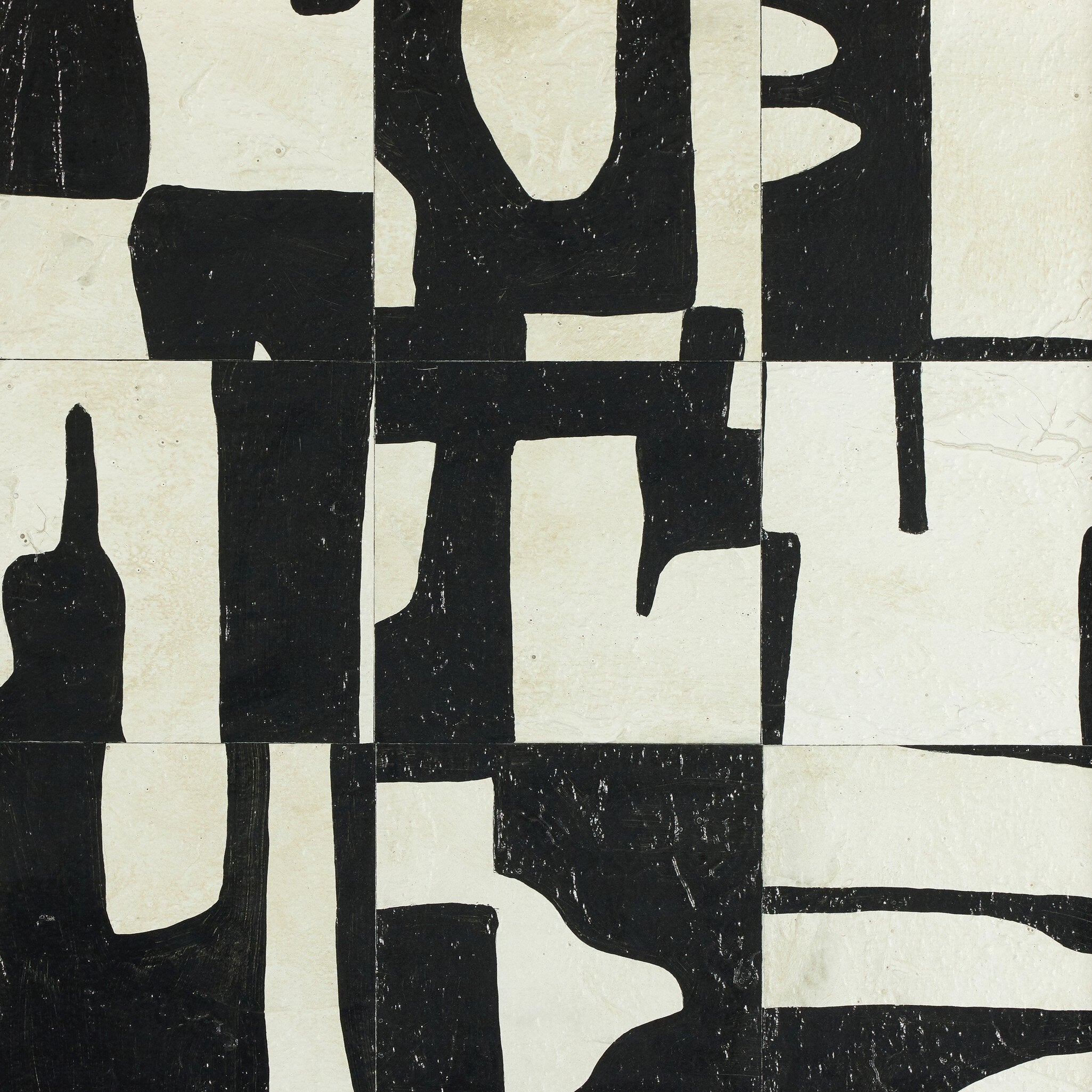 Ancestral I Diptych by Douglas Galloway - Walnut Floater