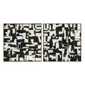 Ancestral I Diptych by Douglas Galloway - Walnut Floater