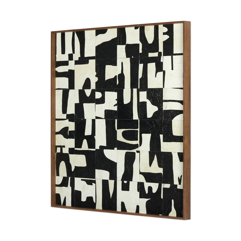 Ancestral I Diptych by Douglas Galloway - Walnut Floater