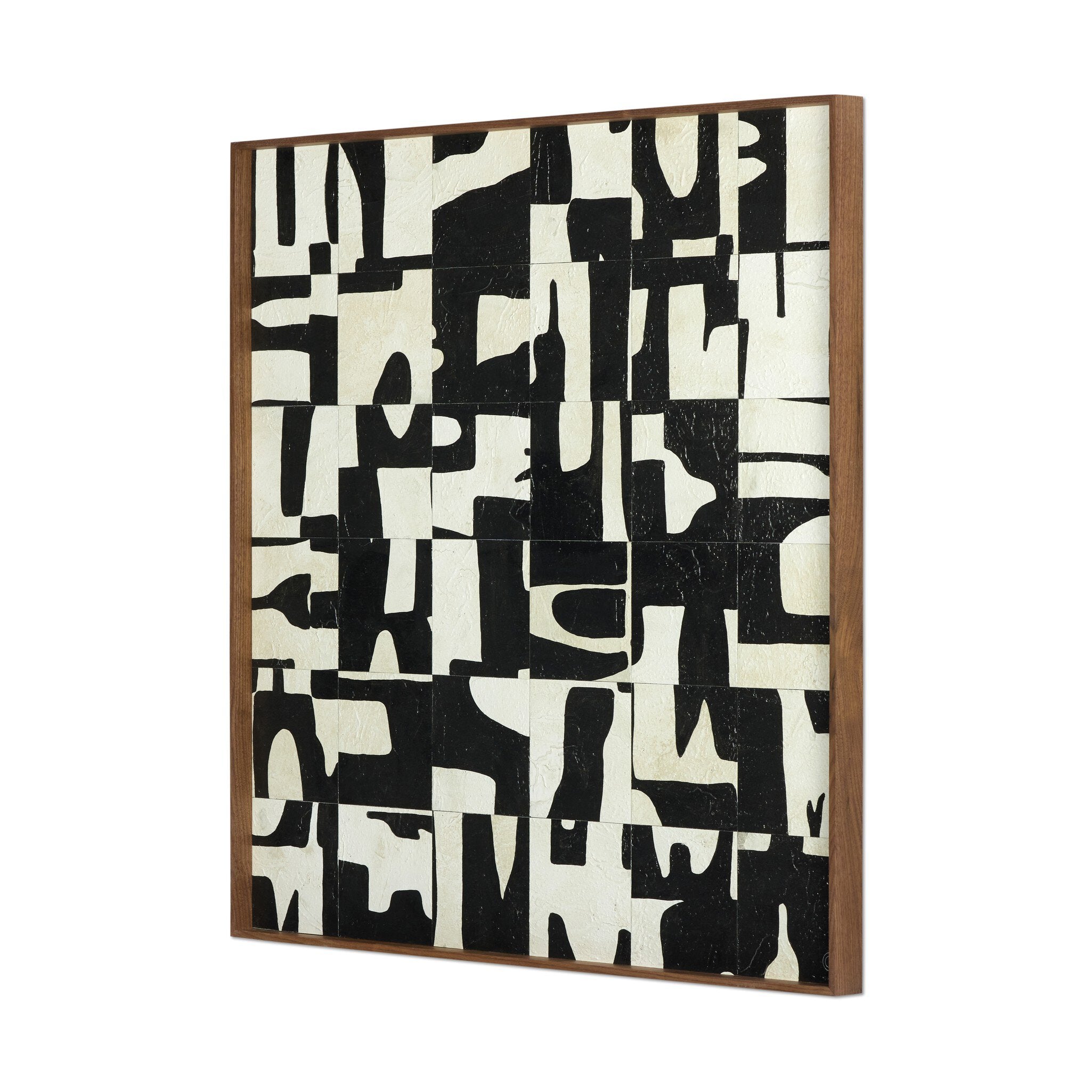 Ancestral I Diptych by Douglas Galloway - Walnut Floater