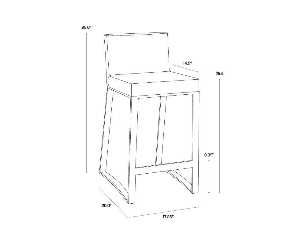 Architect Counter Stool - White