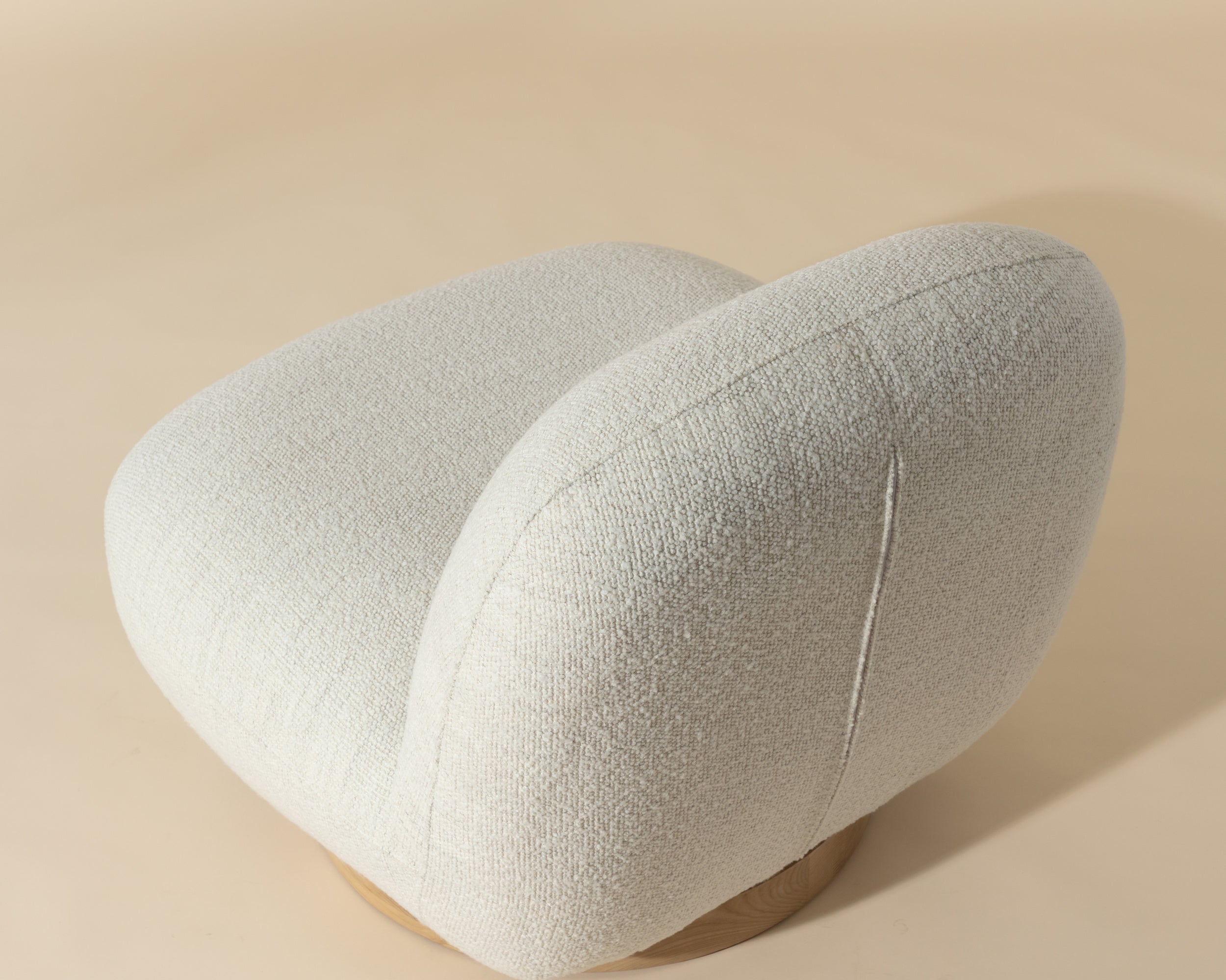 Franze Swivel Lounge Chair - Merino Pearl