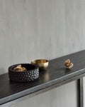 Chopped Bowls | Varnished Mahogany | Black | Set Of 3