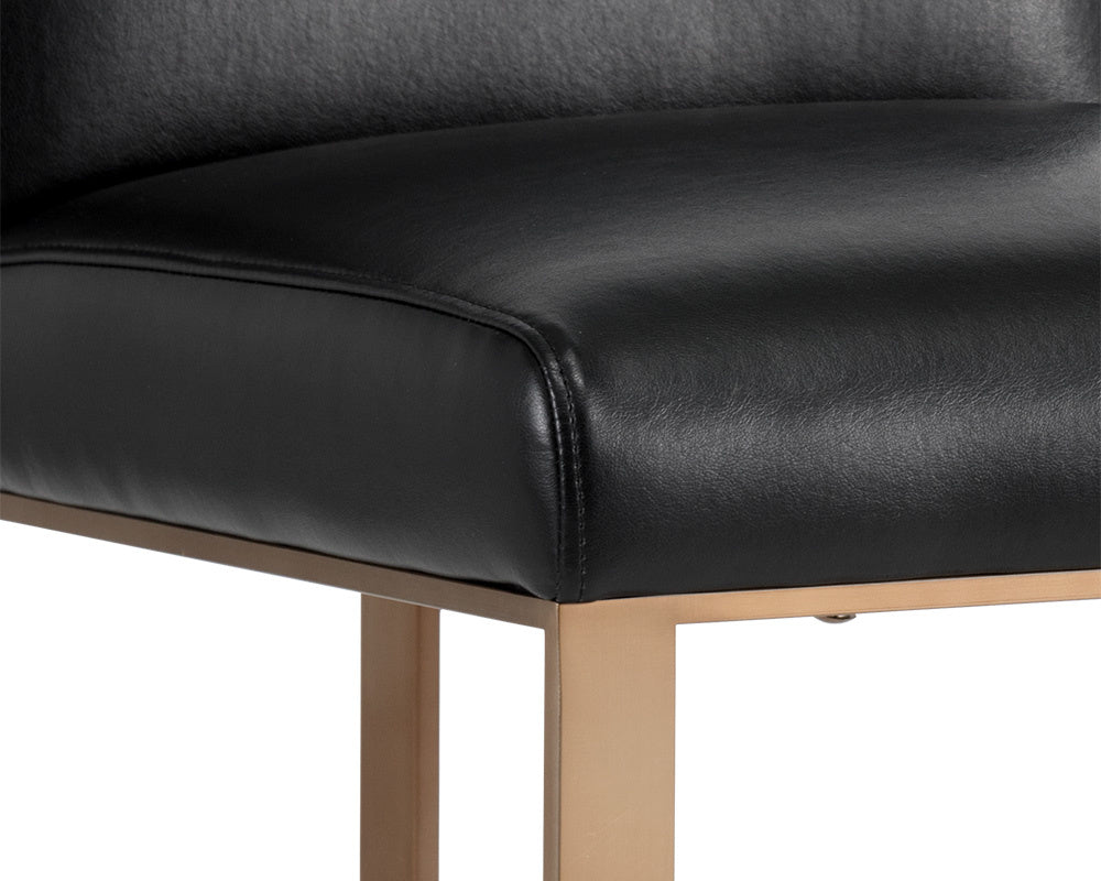 Dean Counter Stool - Antique Brass - Cantina Black