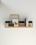 Ribbon Shelf | Oak | Black Metal