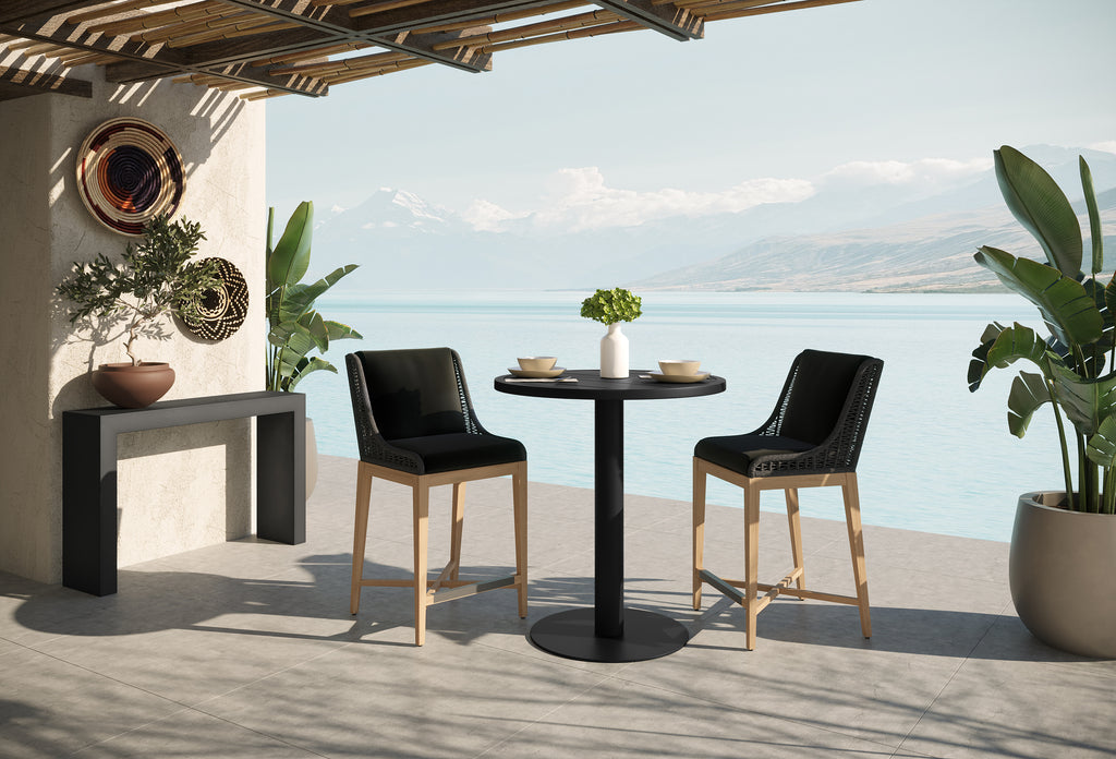 Merano Bar Table - Round - Black