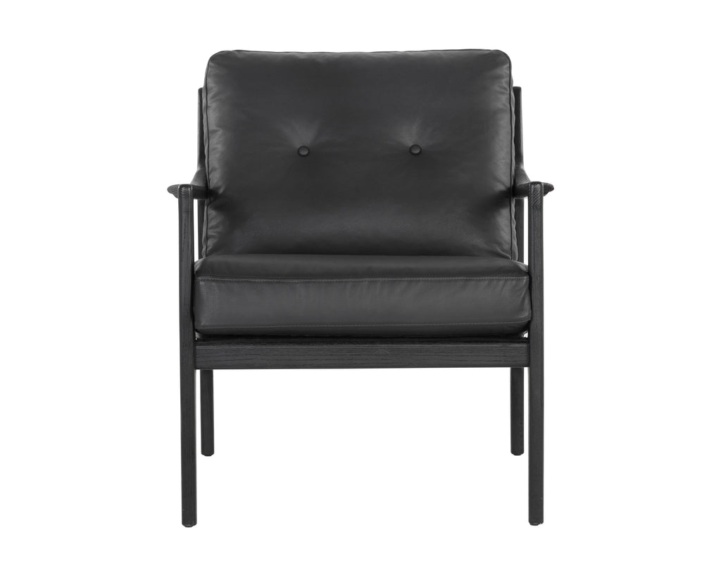 Gilmore Lounge Chair - Black - Black Leather