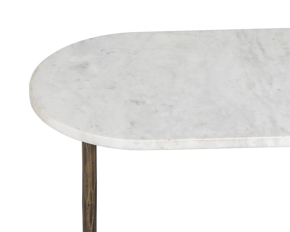 Eden End Table - White Marble