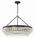 Calypso 30'' Crystal Teardrop Matte Black Chandelier