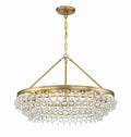 Calypso 30'' Crystal Teardrop Vibrant Gold Chandelier