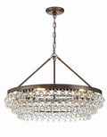 Calypso 30'' Crystal Teardrop Vibrant Bronze Chandelier