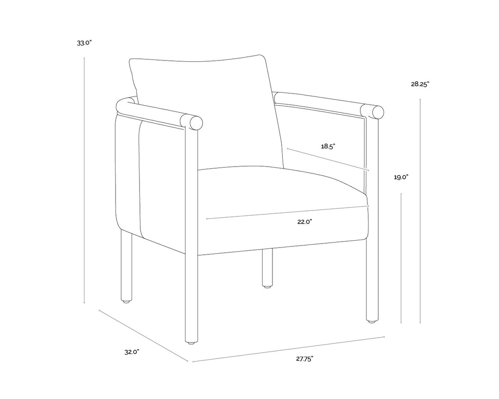 Wilder Lounge Chair - Ludlow Sesame Leather