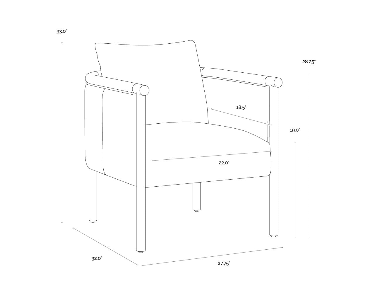 Wilder Lounge Chair - Ludlow Sesame Leather