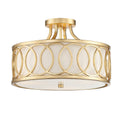 Libby Langdon Graham 15'' Antique Gold Semi Flush Mount