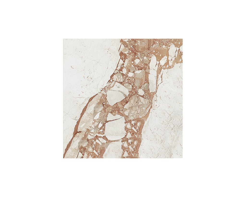 Laros End Table - Crema Breccia Marble