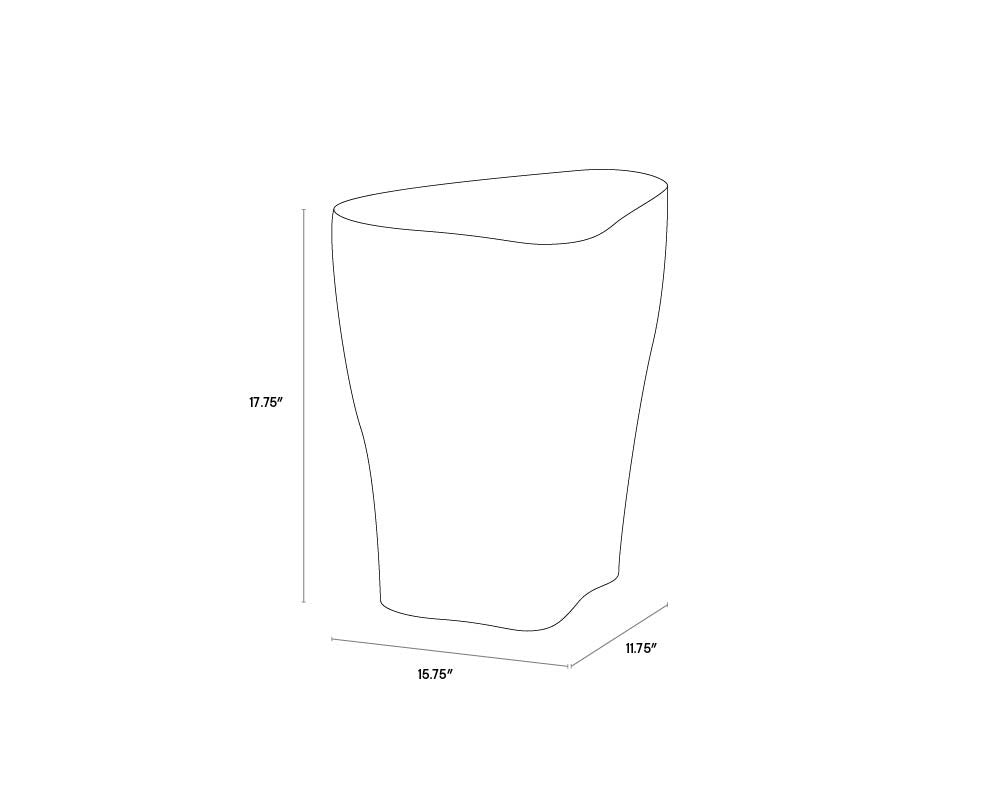 Dali End Table - Small - Marble Look - Grey
