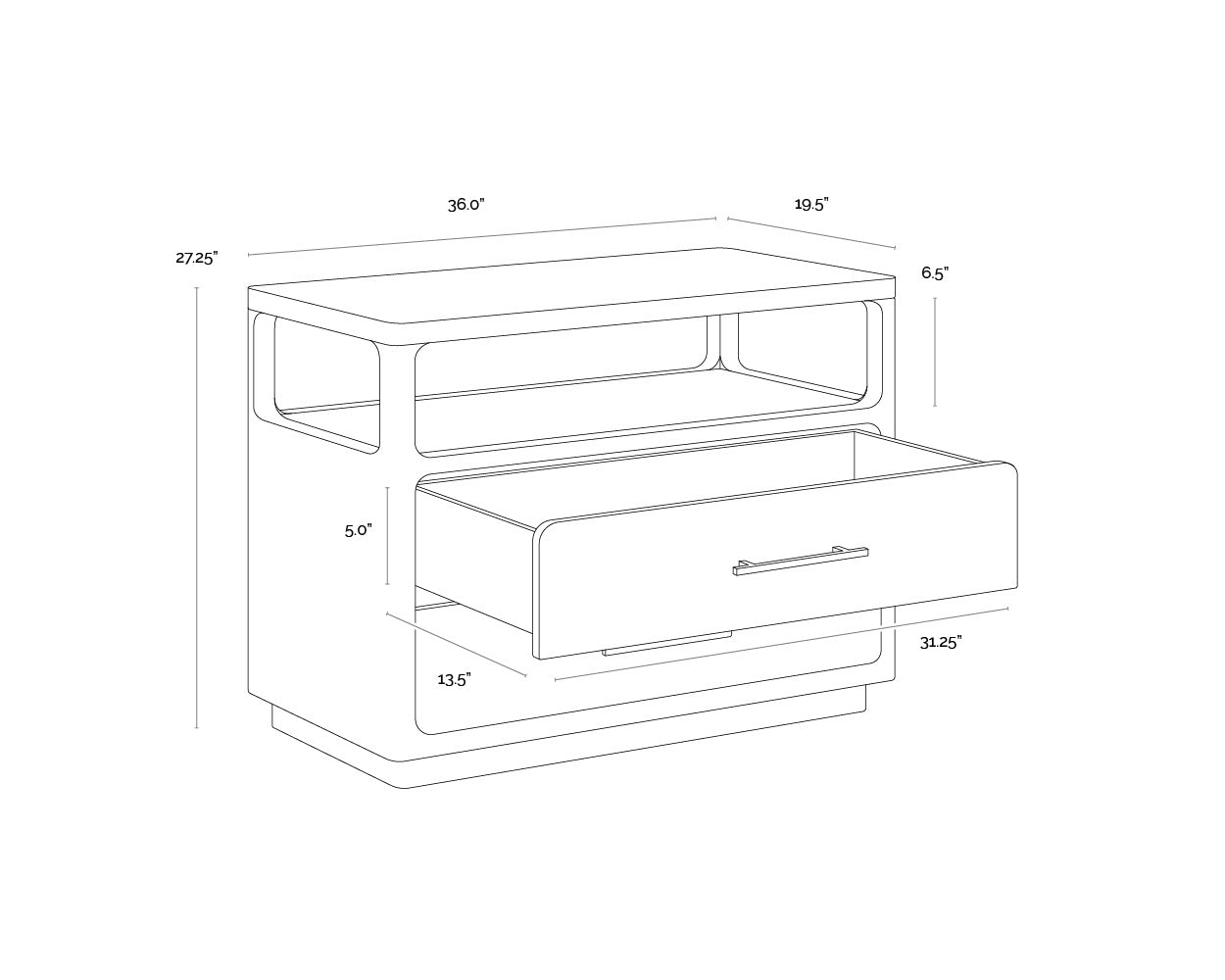 Danette Nightstand - Black