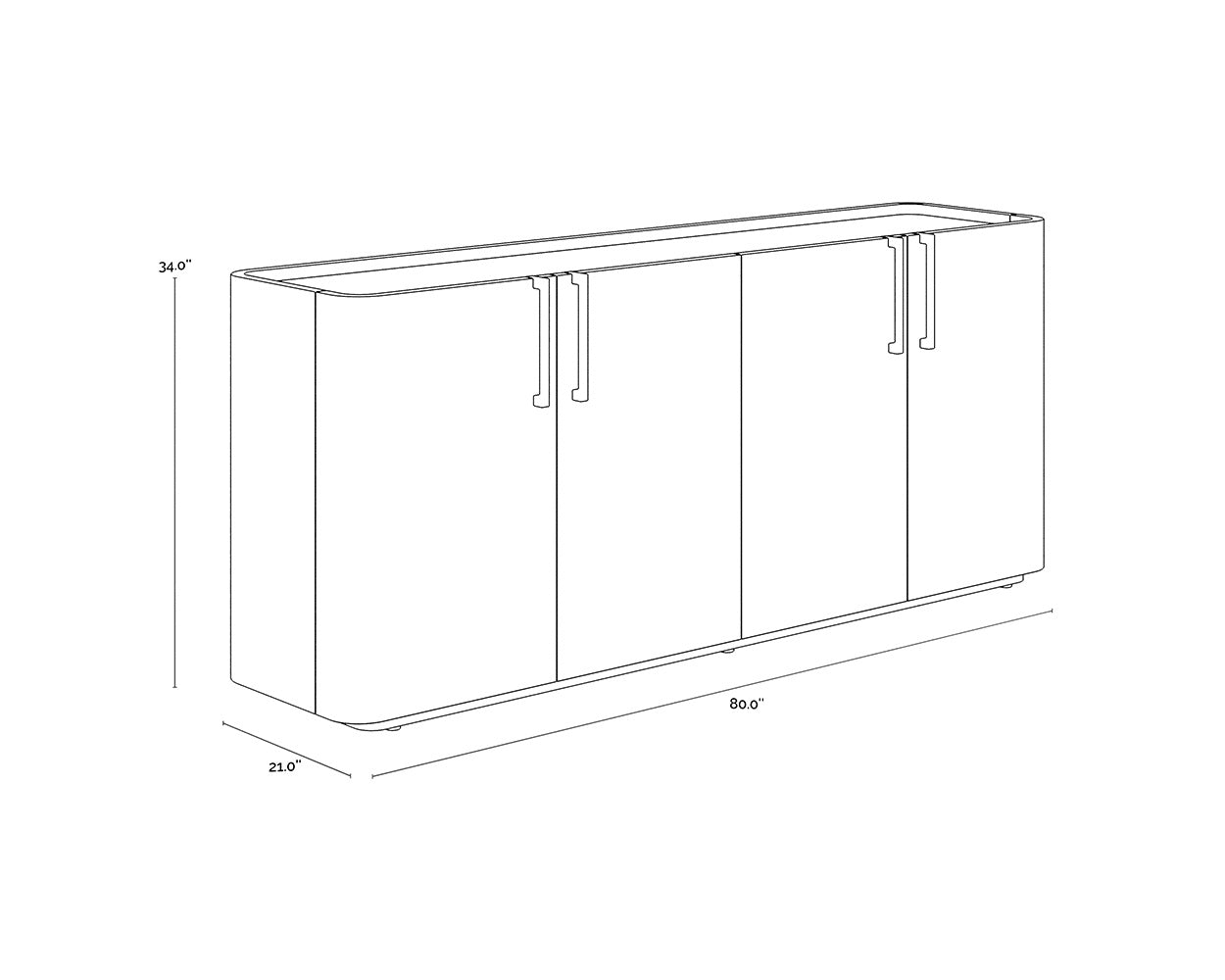 Jamille Sideboard - Cream