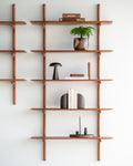 Pi Wall Shelf | Varnished Mahogany | 5 Shelves