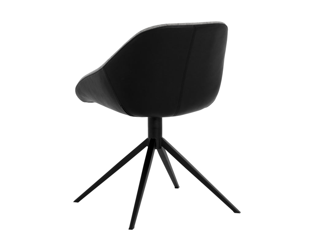 Mccoy Swivel Dining Chair - Nightfall Black / November Grey