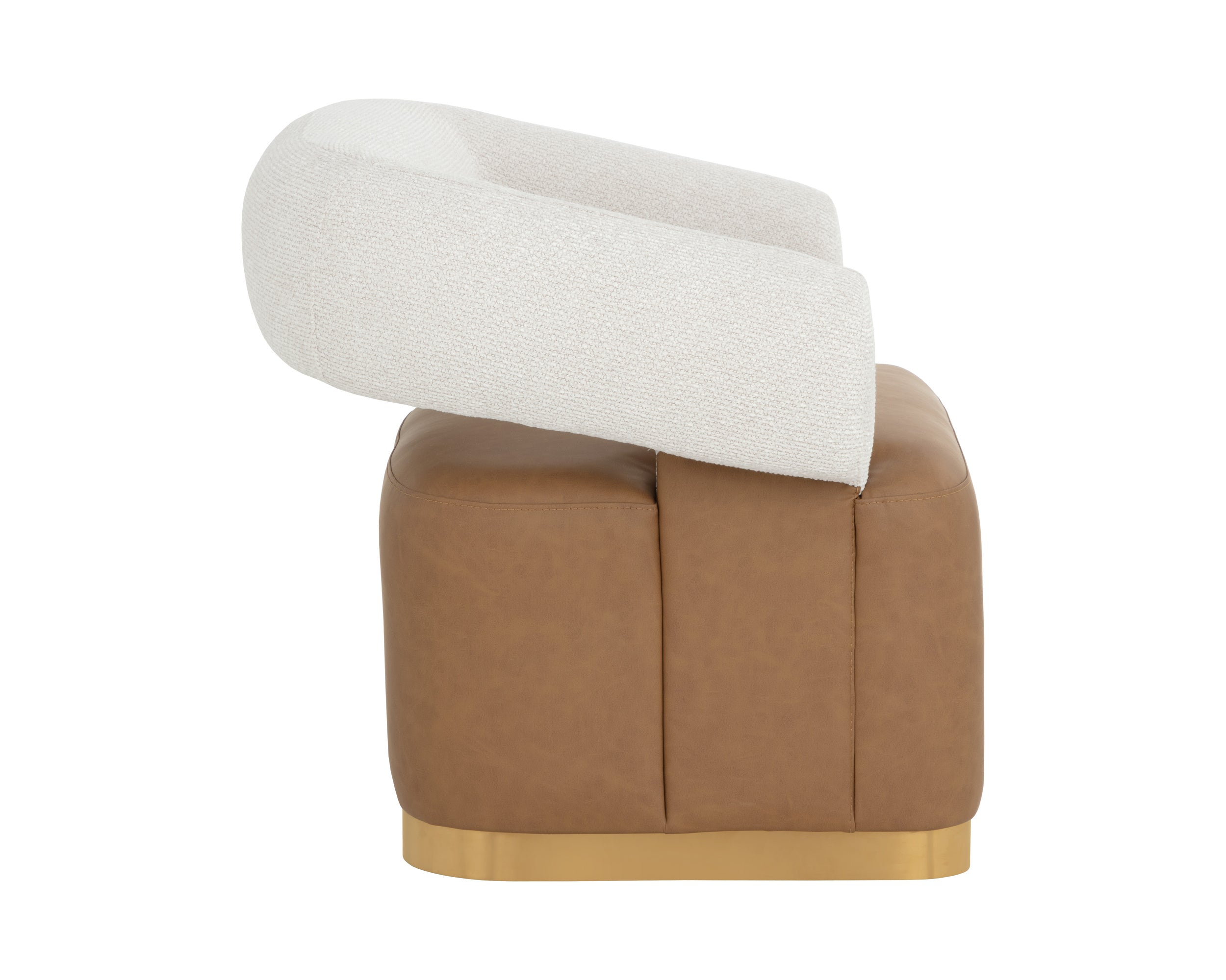 Aggie Swivel Lounge Chair - Milliken Cognac / Rhea Light Barley