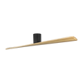 Plank Smart 72 Hugger Ceiling Fan | Midnight Black | Natural Honey Blades