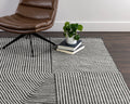 Serene Hand-Woven Rug - Black / White- 9' X 12'
