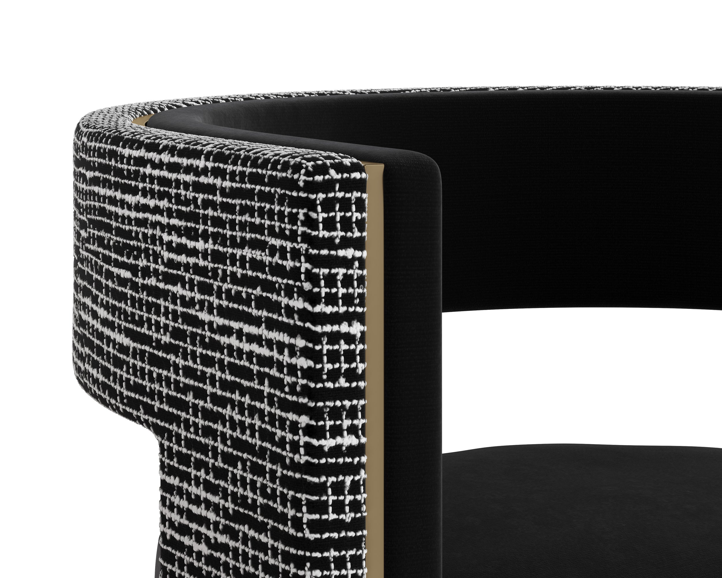 Adamina Dining Armchair - Abbington Black / Hobbes Night