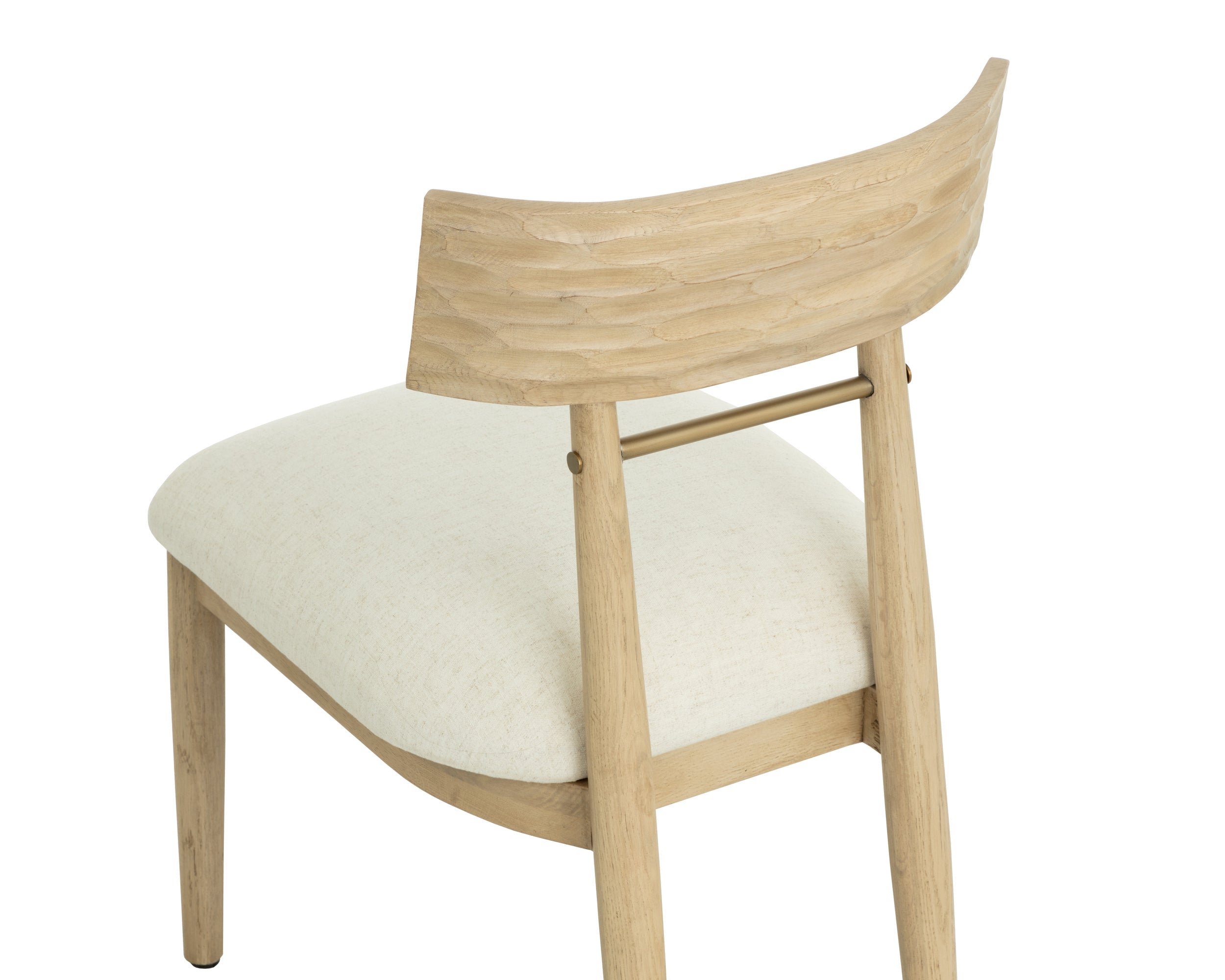 Florian Dining Chair - Light Oak - Geralt Linen