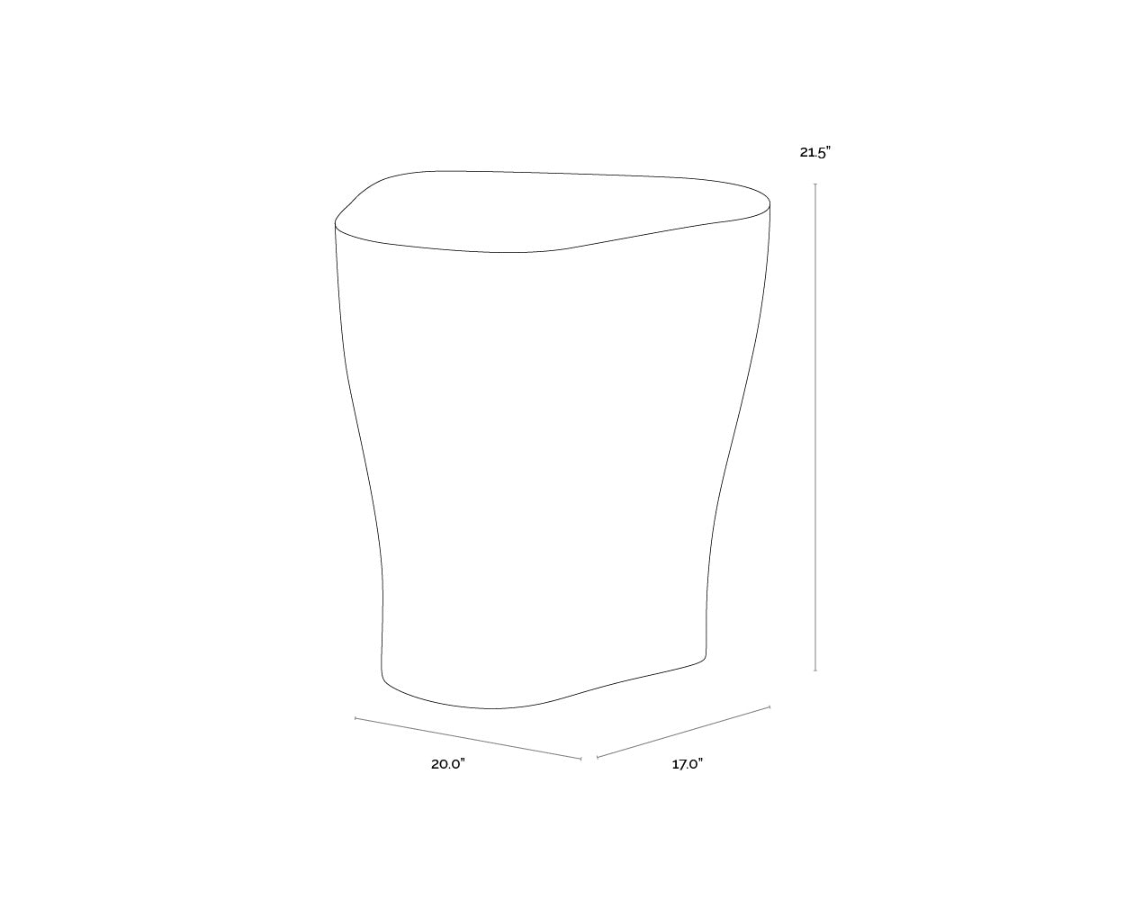 Dali End Table - Large - White