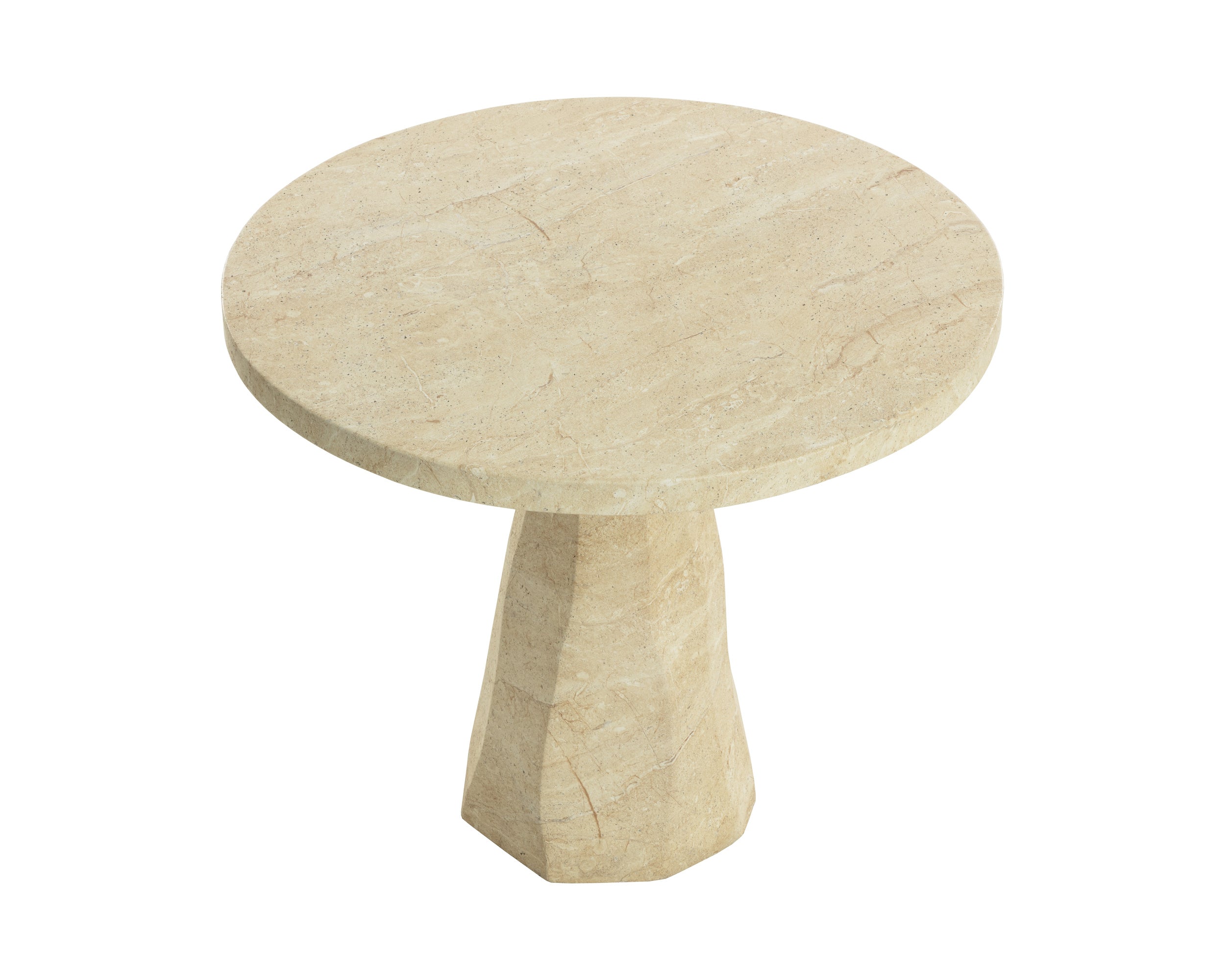 Kliff Bistro Table - Travertine Look - Natural