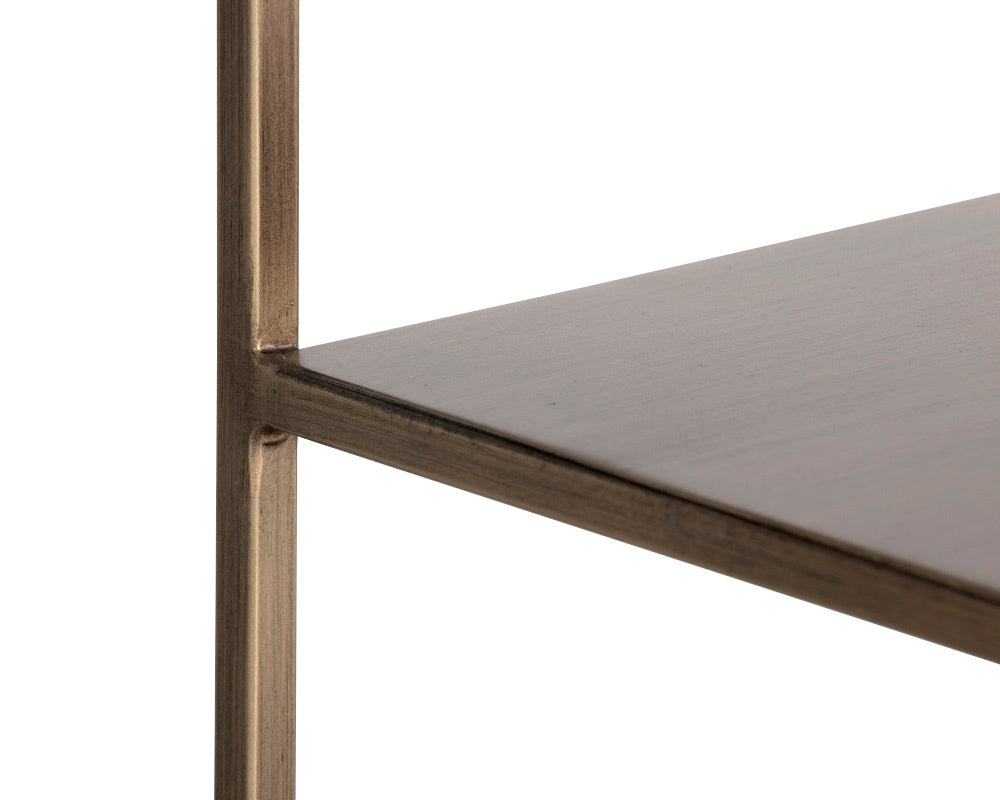 Eiffel Low Bookcase - Large - Antique Brass