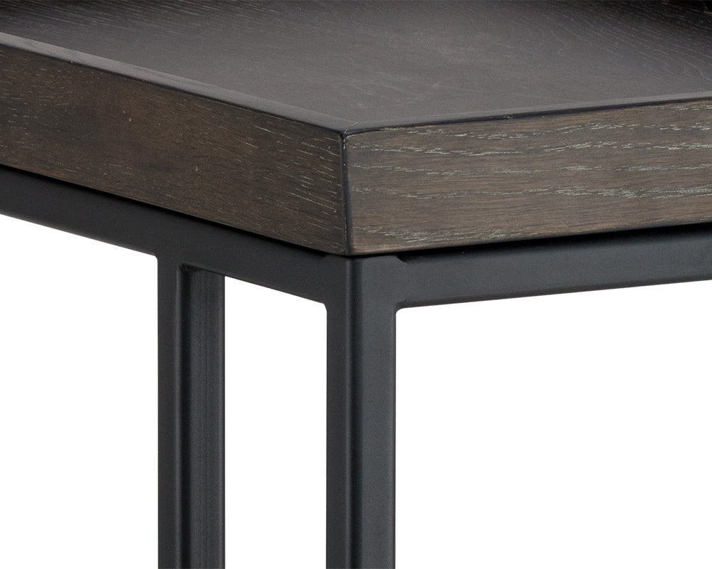 Arden C-Shaped Side Table - Black - Charcoal Grey
