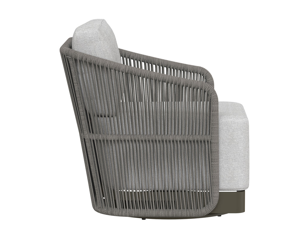 Allariz Swivel Armchair - Warm Grey - Gracebay Light Grey