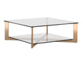 Xavier Coffee Table - Square - Antique Brass
