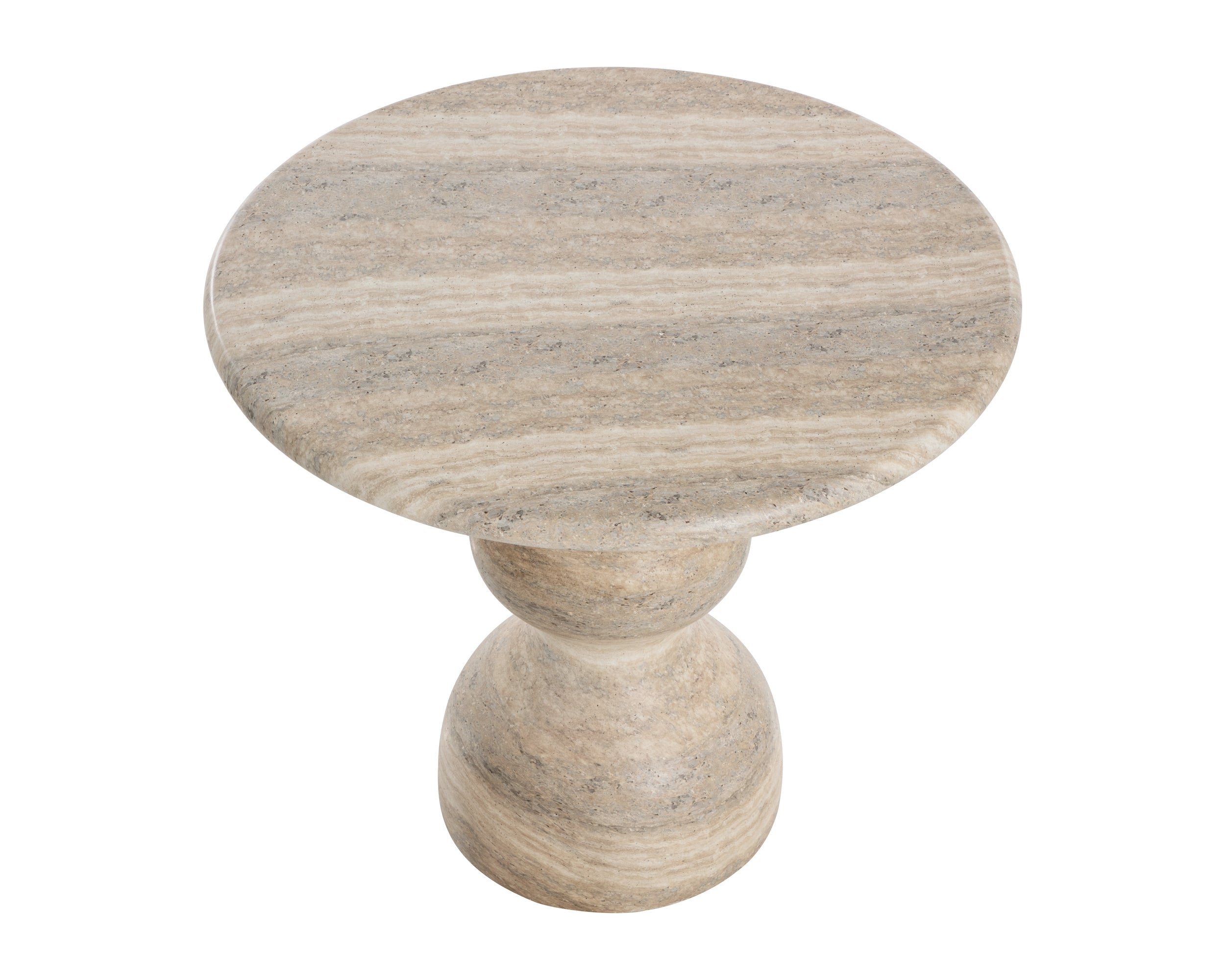 Raul Bistro Table - Travertine Look - Dune - 34"