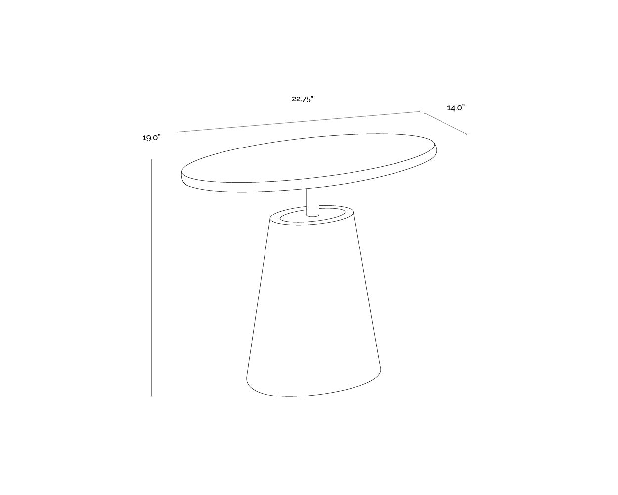 Kadin Side Table - Grey