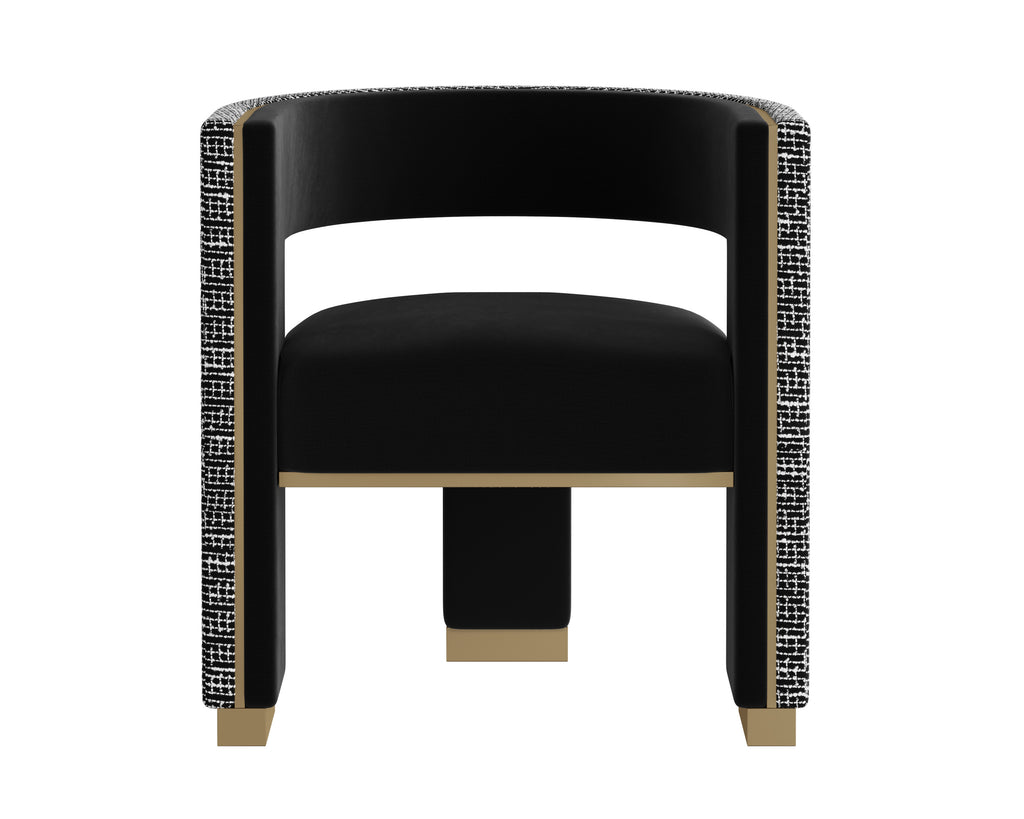 Adamina Dining Armchair - Abbington Black / Hobbes Night