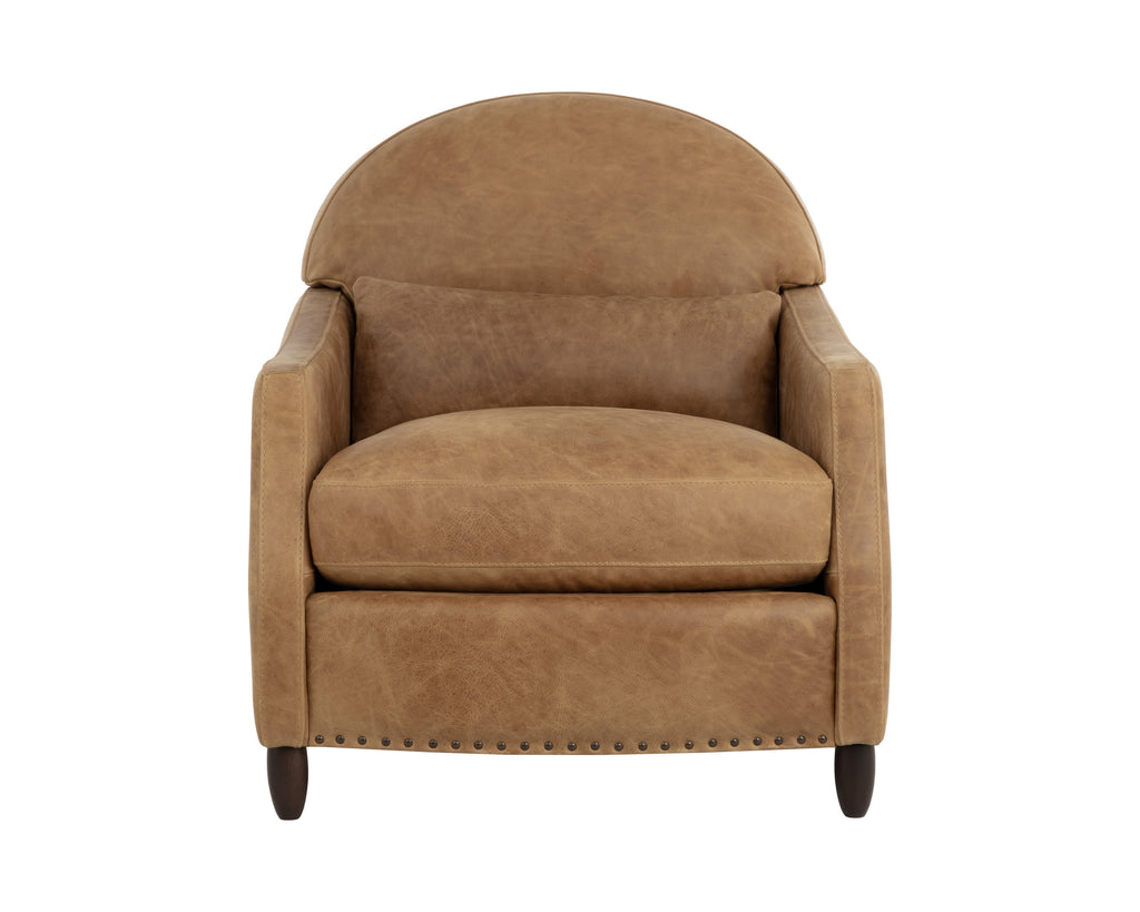 Cynthia Lounge Chair - Camel Leather