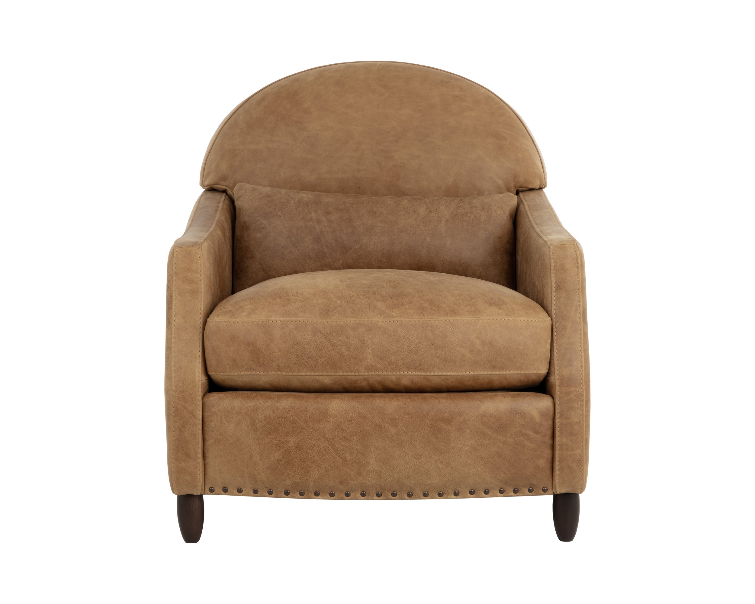 Cynthia Lounge Chair - Camel Leather