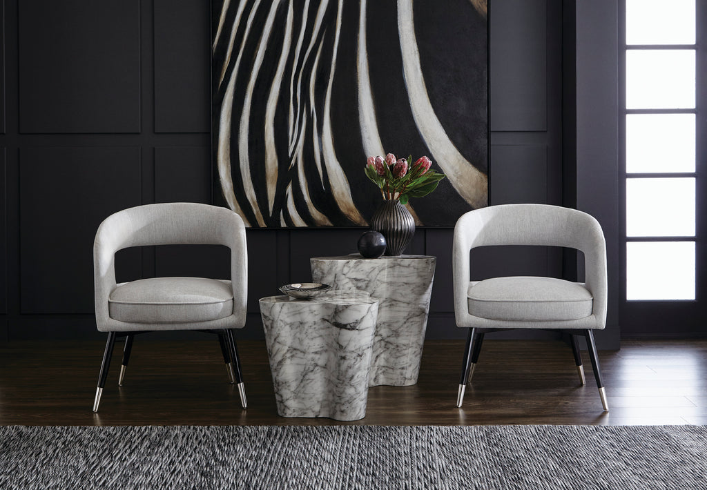 Ava Side Table - Large - Marble Look