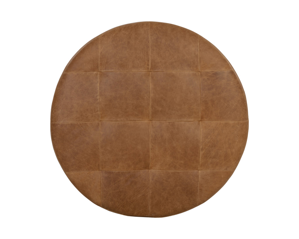 Nilda Ottoman - Camel Leather