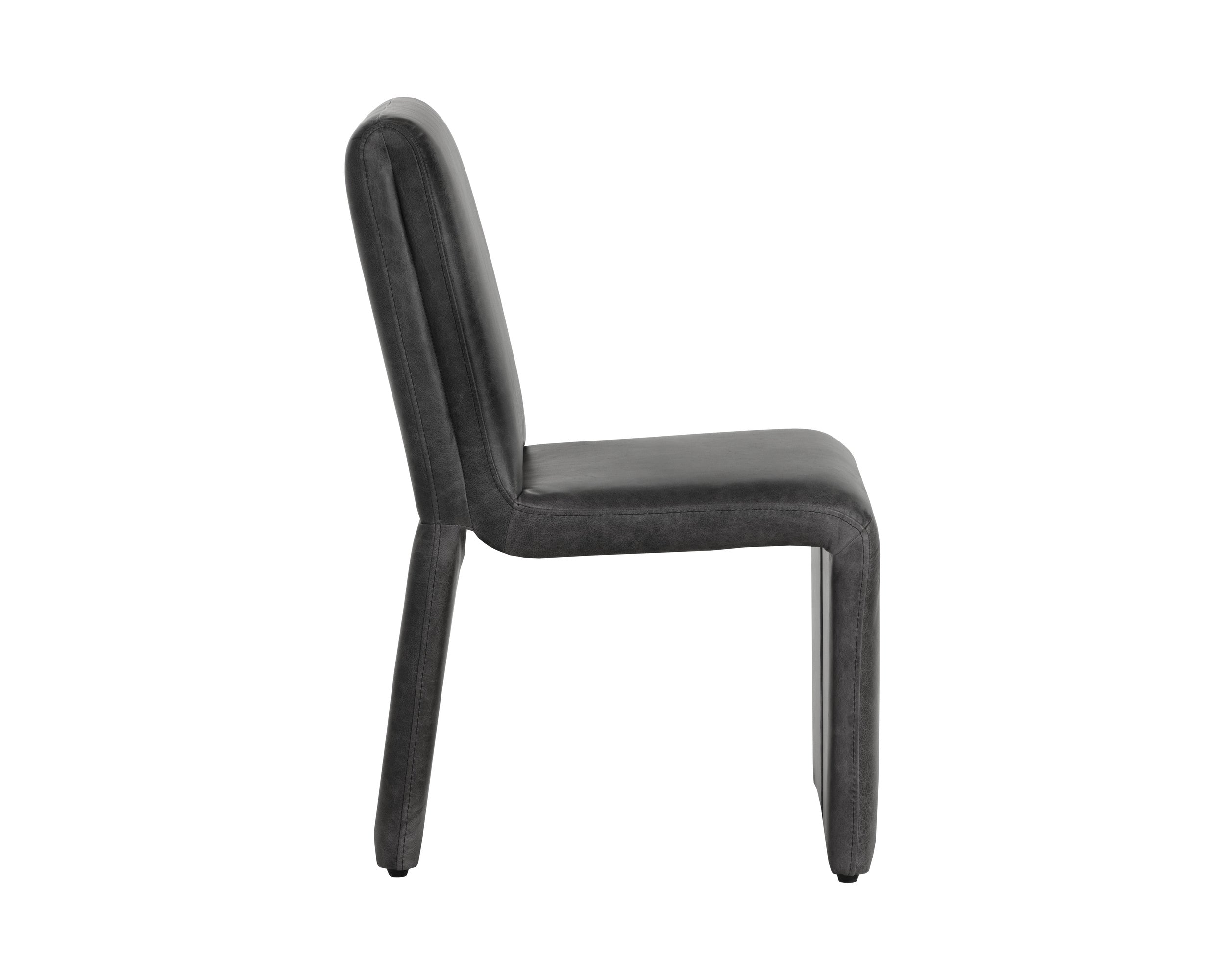 Cascata Dining Chair - Marseille Black Leather